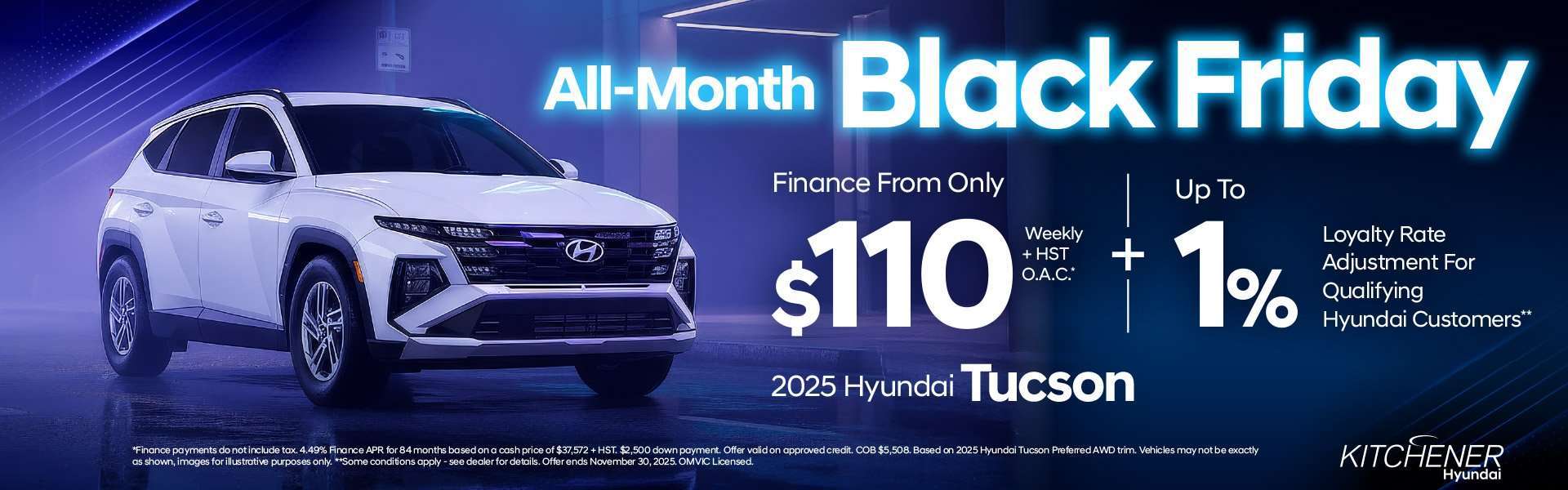 2025 Hyundai TucsonFinance From Only $110 Weekly + HST O.A.C.*Plus, Up To 1% Loyalty Rate Reduction For Qualifying Hyundai Customers**